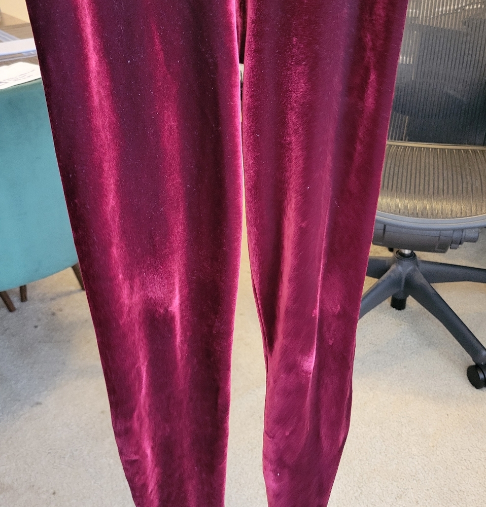 BlackMilk Mulled Wine Velvet Leggings